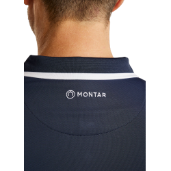 Polo de manga corta Montar MoDrake con cuello y logotipo en contraste para hombre Marino Azul marino