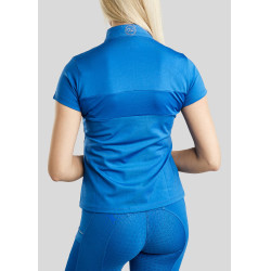 Camiseta de entrenamiento Rebel Montar de manga corta con logo rosegold para mujer