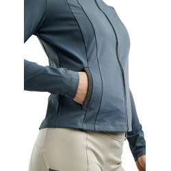 Chaqueta con cremallera completa Montar MoGloria banda caviar mujer Pizarra oscura Gris Chaqueta con cremallera completa Montar MoGloria banda caviar mujer Pizarra oscura Gris
