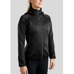 Chaqueta softshell Montar MoBlair Junior con cremallera completa, cristales, color gun metal, capucha desmontable