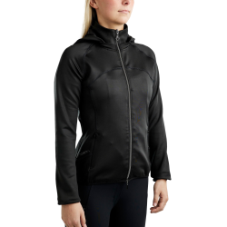 Chaqueta softshell Montar MoBlair Junior con cremallera completa, cristales, color gun metal, capucha desmontable