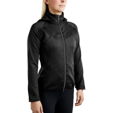 Chaqueta softshell Montar MoBlair Junior con cremallera completa, cristales, color gun metal, capucha desmontable Chaqueta softshell Montar MoBlair Junior con cremallera completa, cristales, color gun metal, capucha desmontable