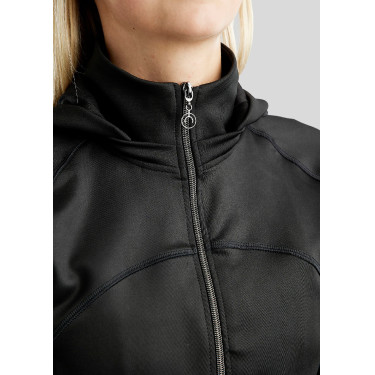 Chaqueta softshell Montar MoBlair Junior con cremallera completa, cristales, color gun metal, capucha desmontable Chaqueta softshell Montar MoBlair Junior con cremallera completa, cristales, color gun metal, capucha desmontable