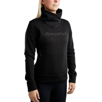 Sudadera Montar MoNaja cuello alto cristales gun metal mujer Negro