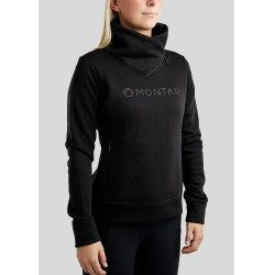 Sudadera Montar MoNaja cuello alto cristales gun metal mujer