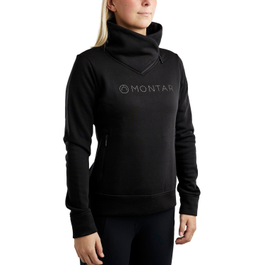 Sudadera Montar MoNaja cuello alto cristales gun metal mujer