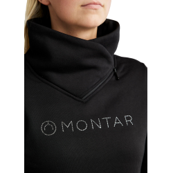 Sudadera Montar MoNaja cuello alto cristales gun metal mujer Negro Sudadera Montar MoNaja cuello alto cristales gun metal mujer Negro