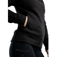 Sudadera Montar MoNaja cuello alto cristales gun metal mujer Negro