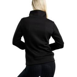 Sudadera Montar MoNaja cuello alto cristales gun metal mujer Negro Sudadera Montar MoNaja cuello alto cristales gun metal mujer Negro