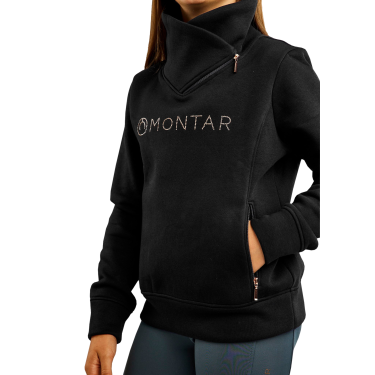 Sudadera Montar MoNaja Junior con cremallera lateral y cristales en color oro rosa Sudadera Montar MoNaja Junior con cremallera lateral y cristales en color oro rosa