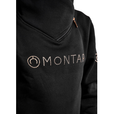 Sudadera Montar MoNaja Junior con cremallera lateral y cristales en color oro rosa Sudadera Montar MoNaja Junior con cremallera lateral y cristales en color oro rosa