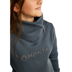 Sudadera Montar MoNaja Junior con cremallera lateral y cristales en color oro rosa Pizarra oscura Gris Sudadera Montar MoNaja Junior con cremallera lateral y cristales en color oro rosa Pizarra oscura Gris