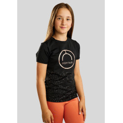 Camiseta de manga corta Montar MoNille Junior con estampado rosegold