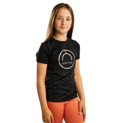 Camiseta de manga corta Montar MoNille Junior con estampado rosegold