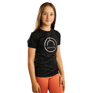Camiseta de manga corta Montar MoNille Junior con estampado rosegold