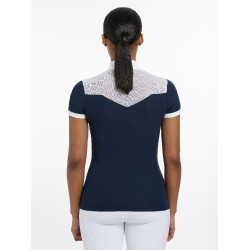 Polo de concurso Emily LeMieux de manga corta Marino Azul marino