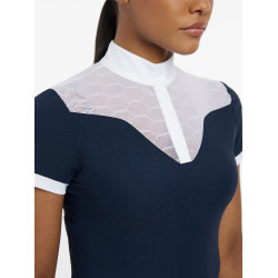 Polo de concurso Emily LeMieux de manga corta Marino Azul marino