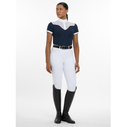 Polo de concurso Emily LeMieux de manga corta Marino Azul marino