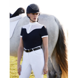 Polo de concurso Emily LeMieux de manga corta Marino Azul marino