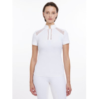 Polo de concurso LeMieux Camille de manga corta Blanco