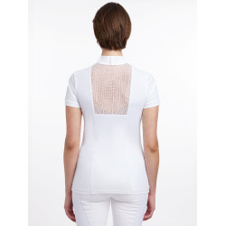 Polo de concurso LeMieux Camille de manga corta Blanco