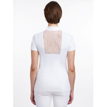 Polo de concurso LeMieux Camille de manga corta Blanco