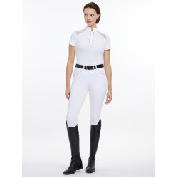 Polo de concurso LeMieux Camille de manga corta Blanco