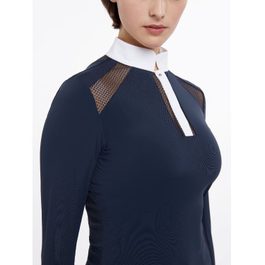 Polo de concurso LeMieux Camille de manga larga Marino Azul marino