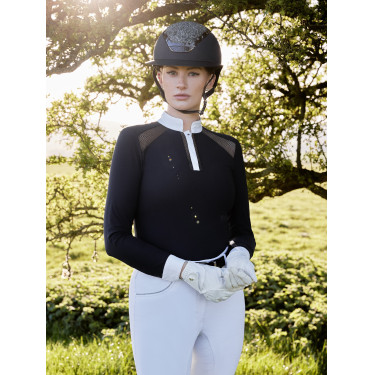 Polo de concurso LeMieux Camille de manga larga Marino Azul marino