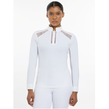 Polo de concurso LeMieux Camille de manga larga Blanco