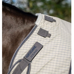 Cubre-moscas Horseware Rambo Optimo Supreme Summer Sheet Plus CarreauxMarine / gris orage / argent Motifs