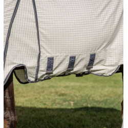 Cubre-moscas Horseware Rambo Optimo Supreme Summer Sheet Plus CarreauxMarine / gris orage / argent Motifs