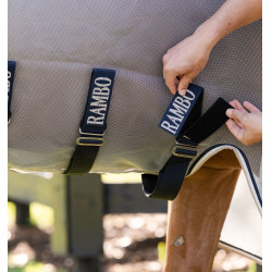 Protector antimoscas Horseware Rambo con disco Plata / marino