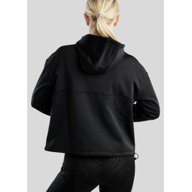 Anorak Montar con cremallera de un cuarto, bolsillo y capucha para mujer Anorak Montar con cremallera de un cuarto, bolsillo y capucha para mujer