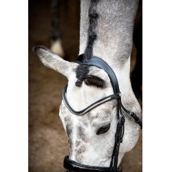 Brida Montar Normandie Deluxe de cuero curtido Negro