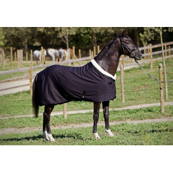 Manta Montar polar / softshell Negro