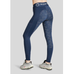 Legging Montar Selena logo full grip mujer Marino Azul marino