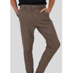 Pantalón Montar Gary hombre refuerzo rodillas Barro Marrón