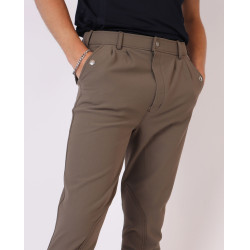 Pantalón Montar Gary hombre refuerzo rodillas Barro Marrón
