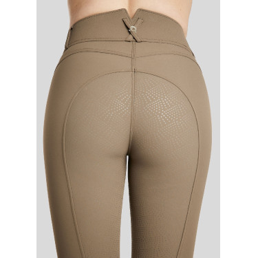 Pantalón de montar Megan de talle alto para mujer con full grip Vol 2 Barro Marrón
