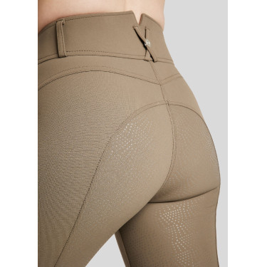 Pantalón de montar Megan de talle alto para mujer con full grip Vol 2 Barro Marrón