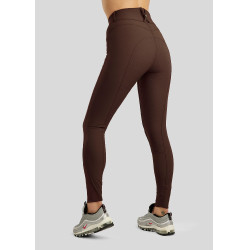 Pantalón de montar Megan de talle alto para mujer con full grip Vol 2 Castaño Marrón