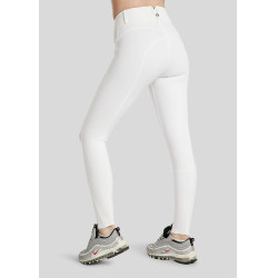 Pantalón de montar Molly Yati para mujer de talle alto Blanco / oro rosa