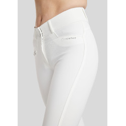 Pantalón Montar Molly Yati mujer talle alto full grip Blanco