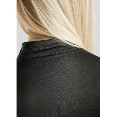 Polo de competición Montar Everly logo de cristal manga larga mujer Negro Polo de competición Montar Everly logo de cristal manga larga mujer Negro