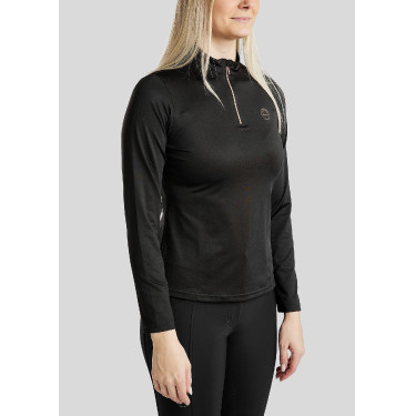 Polo de montar Everly Mon Tech para mujer de manga larga en rosa dorado Polo de montar Everly Mon Tech para mujer de manga larga en rosa dorado