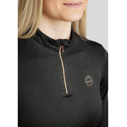 Polo de montar Everly Mon Tech para mujer de manga larga en rosa dorado Negro Polo de montar Everly Mon Tech para mujer de manga larga en rosa dorado Negro