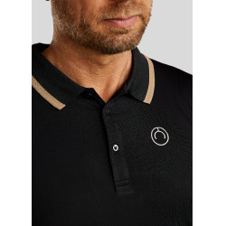 Polo de montar MoDrake para hombre con cuello en contraste y mangas largas Negro Polo de montar MoDrake para hombre con cuello en contraste y mangas largas Negro