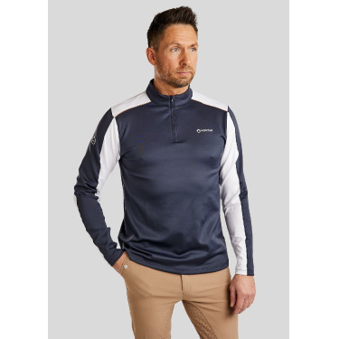 Polo de montar MoPhil de manga larga para hombre Azul marino oscuro