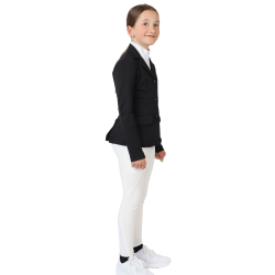 Chaqueta de concurso Montar Junior tono sobre tono con cristales Negro